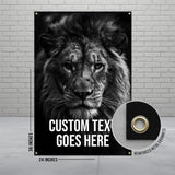Lion Wall Art, Black and White Lion Print, Large Format, Wildlife Decoration, Home Decor, King of the Jungle Poster, Animal Artwork