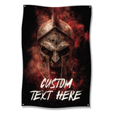 Spartan Helmet Wall Art, Gym Decor Tapestry, Motivational Warrior Poster, Fitness Room Decoration, Inspirational Wall Hanging