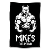 Muscle Dog Pound Flag, Cool Gym Decor, Fitness Decor, Man Cave Banner, Gift for Gym Enthusiasts, Motivational Wall Art