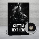Viking Warrior Poster, Wall Art Decor, Customizable Banner, Personalized Gift, Medieval Knight Print, Home Decor, Man Cave Decoration