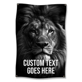 Lion Wall Art, Customizable Lion Poster, Gym Decor, Motivational Lion Print, Wall Hanging for Fitness, Inspirational Animal Artwork
