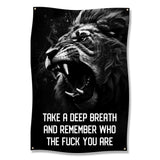 Inspirational Lion Wall Art, Motivational Quote Poster, Black and White Artwork, Office Wall Decor, Powerful Animal Print