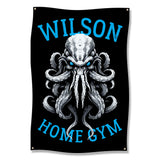Octopus Gym Banner, Wilson Gym Decor, Home Gym Wall Art, Fitness Motivation Poster, Workout Room Decoration, Squid Gym Sign