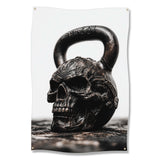 Kettlebell Skull Art Print, Gym Decor, Fitness Wall Art, Workout Motivation Poster, Home Gym Decoration, Weightlifting Wall Art Decor