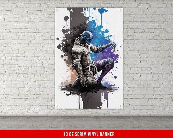 Jiu Jitsu Vinyl Banner Martial Arts Grappling Gym Decor Jiu Jitsu Wall Art Gym Banner Home Decor Jiu Jitsu Poster for Dojo