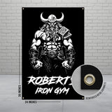 Viking Warrior Gym Banner, Strength Training Art, Iron Gym Decor, Viking Fitness Poster, Robust Wall Art, Workout Motivation Sign