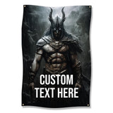 Muscular Viking Warrior Poster Customizable Art, Gym Decor Wall Hanging, Motivational Fitness Wall Art, Custom Text Gym Poster