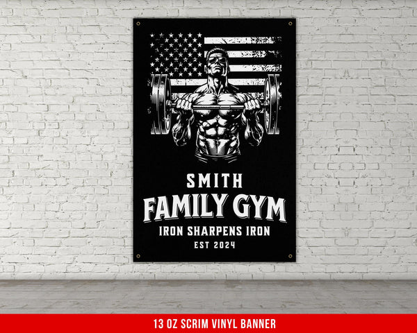 a picture of a man lifting a barbell in front of a brick wall