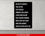 Motivational Quote Banner Wall Art Home Gym Decor Inspirational Poster Fitness Dorm Gift Powerlifting Weightlifting Flag