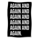 Motivational Gym Poster, Inspirational Workout Banner, Fitness Wall Art, Home Gym Decor, Again and Again Quote, Exercise Motivation