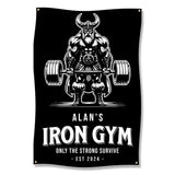Viking Gym Decor, Fitness Motivational Poster, Viking Iron Gym Art, Man Cave Decoration, Weightlifting Wall Print