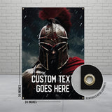 Roman soldier poster wall art, customizable helmet art print, medieval knight decor, ancient warrior decoration banner, home decor, gift