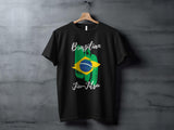 Brazilian Jiu Jitsu T-Shirt, Flag Print Tee, Martial Arts Shirt, Casual Wear, Sports Enthusiast Gift, Gym Clothing, Fitness Apparel