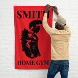 Custom Gym Flags - Gym Sign - Home Gym Banner - Gym Gifts - Weightlifting Decor - Spartan