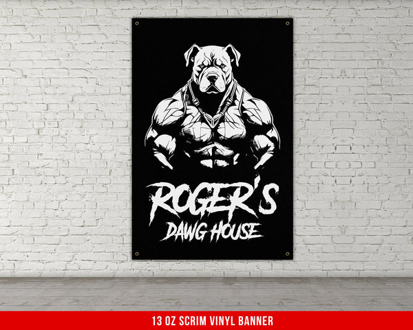 Custom Vinyl Banner | Home Gym Decor | Large Quote Wall Art | Motivational Inspirational | Your Name Custom Banner | Pitbull V2