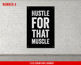 Gym Quote Banners - Set of 4 - Home Gym Decor - Large Quote Wall Art - Weightlifting Motivational - Basement Garage