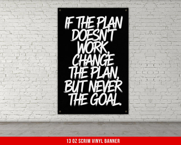 Motivational Home Gym Fitness Banner, Workout Wall Decor, Weightlifting Powerlifting Office Sign, Gym Inspirational Wall Art