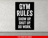 Gym Rules Banner - Home Gym Decor - Large Quotes Wall Art - Weightlifting - Lifting - Garage Basement