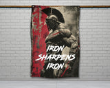 a comparison of banner sizes to scale, with a silhouette of a man standing next to the corresponding banner sizes.