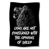 Lion Wall Art, Motivational Poster, Fitness Gym Decor, Inspirational Quote Banner, Animal Canvas Art, Home Office Decor, Workout Room Wall