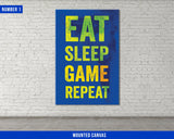 Video Game Canvas Set - Gamer Decor - Gaming Large Quote Wall Art - Boys Room Arcade - Man Cave - Bright Colors
