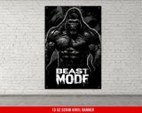 Beast Mode Gym Banner, Motivational Gorilla Poster, Home Workout Decor, Fitness Inspiration Wall Art, Garage Gym Decoration