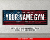 Your Name Home Gym - Custom Banner - Vinyl Decor - Large Quote Wall Art - Personalization - USA