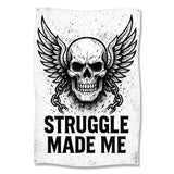 Skull with Wings Art Print, Struggle Made Me Poster, Inspirational Wall Décor, Motivational Skull Artwork, Edgy Home Decoration