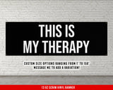 My Therapy Banner - Motivational Home Gym Decor - Large Quote Wall Art - Weightlifting - Inspirational