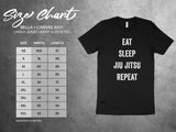 Eat Sleep Jiu Jitsu Repeat T-Shirt, Motivational Jiu Jitsu Tee, Martial Arts Fitness Shirt, Workout Apparel Gift for Him or Her