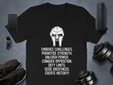 Embrace Challenges T-shirt, Prioritize Strength Tee, Unleash Power Shirt, Conquer Opposition Shirt, Defy Limits Tee
