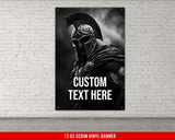 Spartan Banner for Home Gym Decor Wall Art Weightlifting Motivational Quote Powerlifting Inspirational Dorm Garage Gym Gift Flag