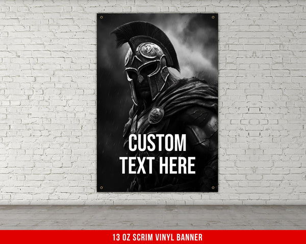 Spartan Banner for Home Gym Decor Wall Art Weightlifting Motivational Quote Powerlifting Inspirational Dorm Garage Gym Gift Flag