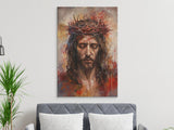Jesus Christ Painting, Crown of Thorns Art, Christian Religious Artwork, Abstract Watercolor Print, Sacred Wall Decor, Faith, Spiritual