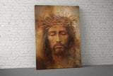 Jesus Christ Canvas Print, Crown of Thorns Art, Religious Wall Decor, Spiritual Home Decor, Christian Art Print, Savior Portrait