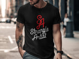 Strangle Artist Tshirt, Men's Graphic Tee, Cool Casual Outfit, Urban Streetwear, Edgy Fashion Statement, Bold Typography Design