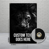 Lion Poster Wall Art, Black and White Animal Decor, Large Art Print, Lion Portrait, Inspirational Wall Art, Motivational Poster