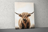 Highland Cow Canvas Print, Majestic Scottish Cattle Wall Art, Farmhouse Animal Decor, Rustic Hairy Coo, Bull Art Print Gift products