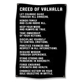 Creed of Valhalla Wall Art, Motivational Viking Poster, Gym Decor, Inspirational Fitness Banner, Workout Room Decoration, Nordic Wall