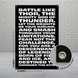 Battle Like Thor Motivational Gym Banner, Thor Inspirational Banner, Wall Decor, Workout Wall Art, Gym Decor Poster, Fitness Gift
