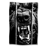 Aggressive Guard Dog Poster, Animal Wall Art, Fierce Canine Decor, Scary Dog Illustration, Intense Dog Face Print