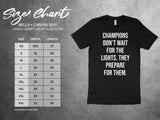 Motivational Workout T-Shirt, Champions Don’t Wait for the Lights Quote Tee, Gym Inspiration Shirt, Unisex Athletic Apparel