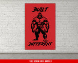 Built Different Banner - Home Gym Decor - Large Quotes Wall Art - Weightlifting - Sports Inspiration - Motivational - Gorilla