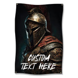 Spartan Warrior Wall Art, Ancient Greece Decor, Gym Poster, Motivational Fitness Artwork, Custom Text Print, Warrior Helmet Decor