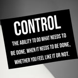 Control Motivational Wall Art, Inspirational Quote Poster, Office Decor, Home Decor, Positive Affirmation Print, Wall Hanging Decor