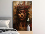 Jesus Christ Crown of Thorns Painting, Christian Religious Wall Art, Spiritual Devotional Print, Faith Home Decor, Sacrifice of Christ
Jesus