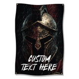 Spartan Warrior Helm Wall Art, Custom Text Home Decor, Medieval Knight Poster, Unique Gift for Him, Ancient Heroic Print, Man Cave Decor