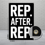 Rep After Rep Fitness Banner, Gym Motivation Poster, Workout Wall Decor, Exercise Inspiration, Fitness Room Sign, Large Workout Banner