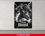 a black and white poster of a gorilla on a brick wall