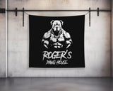 Custom Gym Tapestry | Home Gym Flag Decor | Large Quote Wall Art | Motivational Inspirational | Your Name Banner | Pitbull V2
